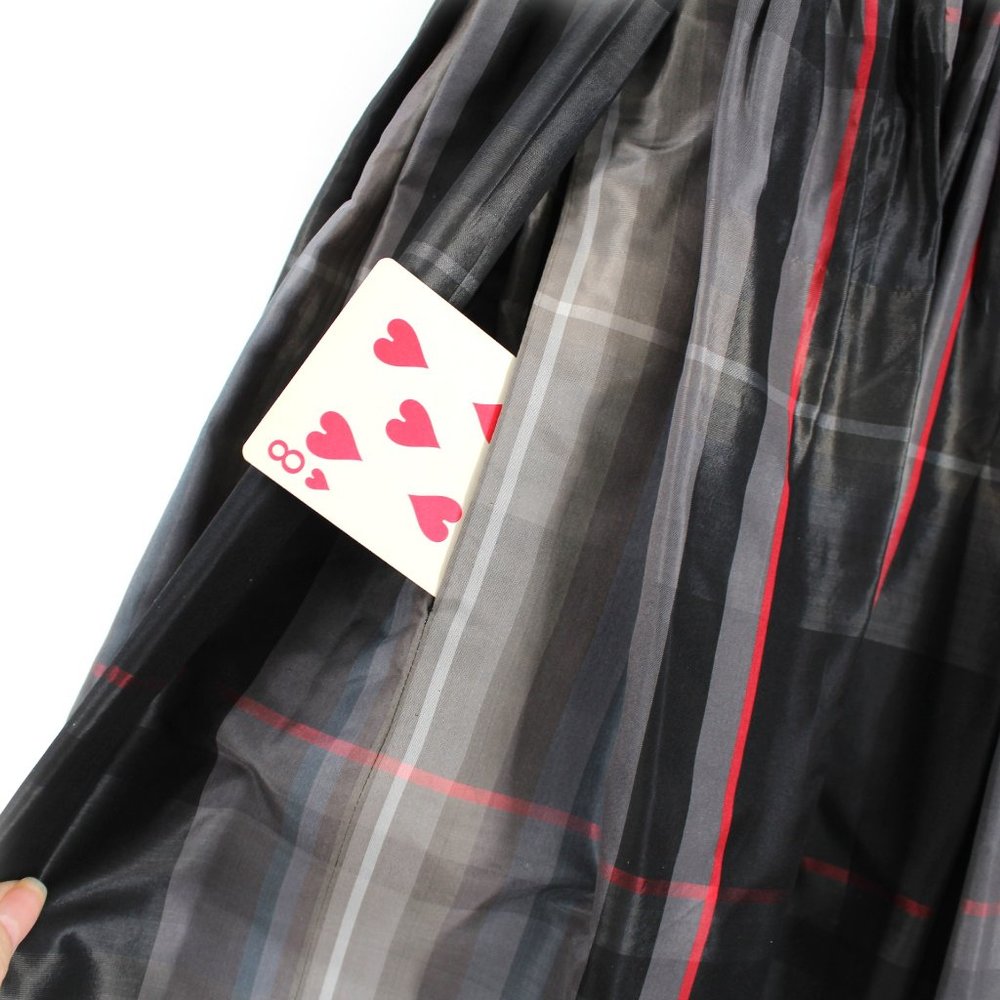 Vintage Silk Blend Plaid Ball Skirt Full Pleated Long Midi Maxi Ellen Tracy - Picture 9 of 9